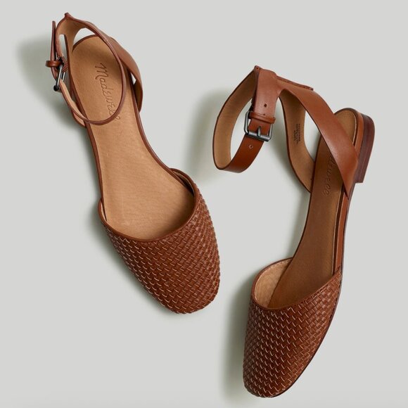Everlane Brown Woven Leather Sandals - Picture 1 of 4